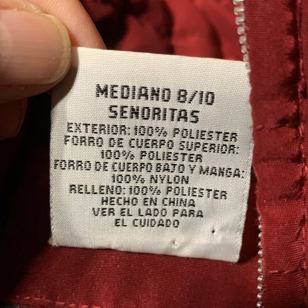 Women’s George brand Red quilted jacket Size Medium (8/10) very good condition. - Picture 5 of 5